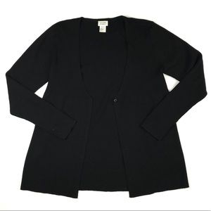 Eileen Fisher Wool Black Cardigan M